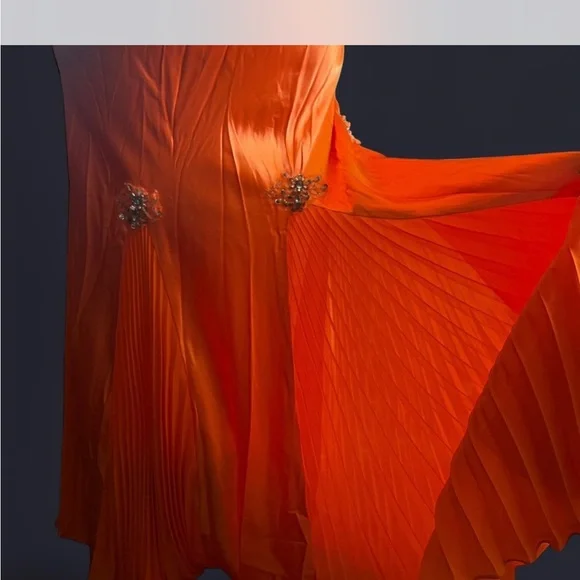 May Queen Vibrant Orange Backless Dress - Picture 4 of 6